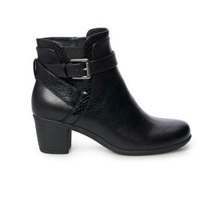 Croft and Barrow - Wide Width Black Ankle Booties